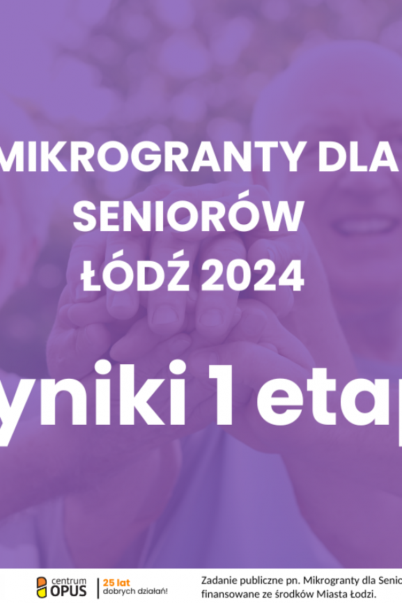 Wyniki 1 etapu Mikrograntów dla Seniorów 2024