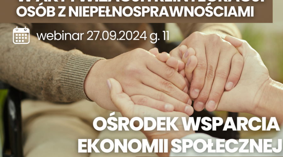 Webinar: Przedsiębiorstwo społeczne w aktywizacji i reintegracji osób z niepełnosprawnościami