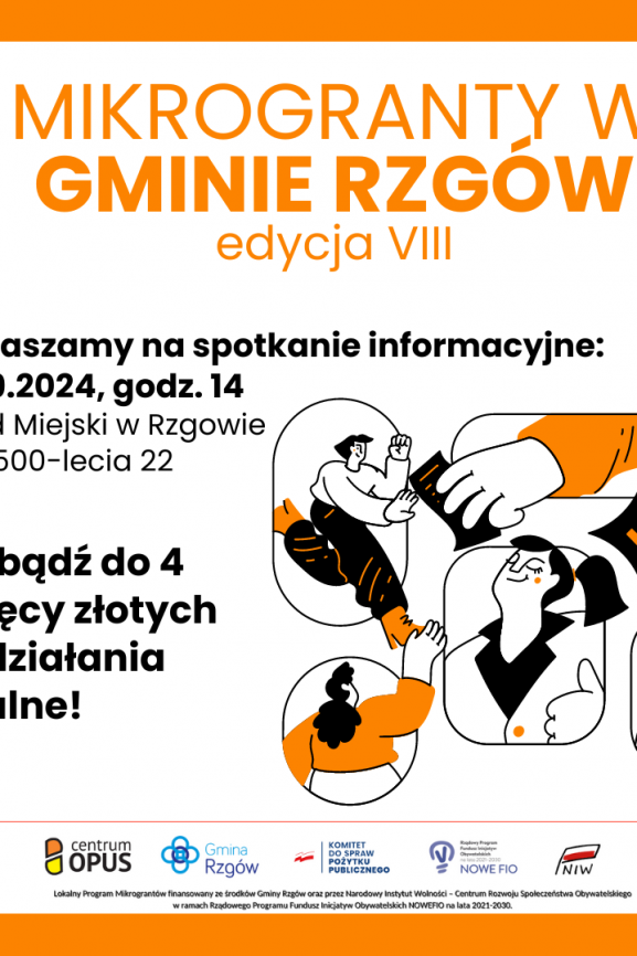 Mikrogranty w Gminie Rzgów - start naboru i spotkanie informacyjne