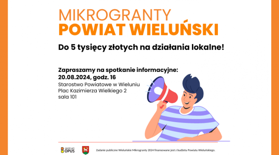 Aktualność Wieluńskie Mikrogranty - start naboru i spotkanie informacyjne